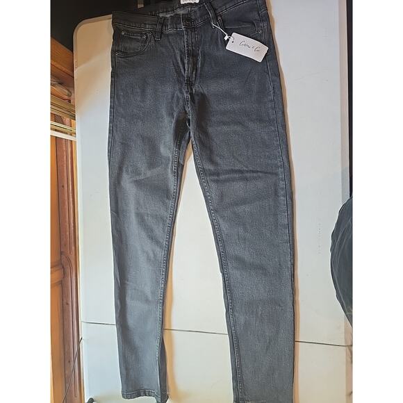 Cotton & Co.‎ Jeans Men's 33x32 Stealth Grey Dark Wash Slim Straight Leg Jeans - Picture 2 of 10